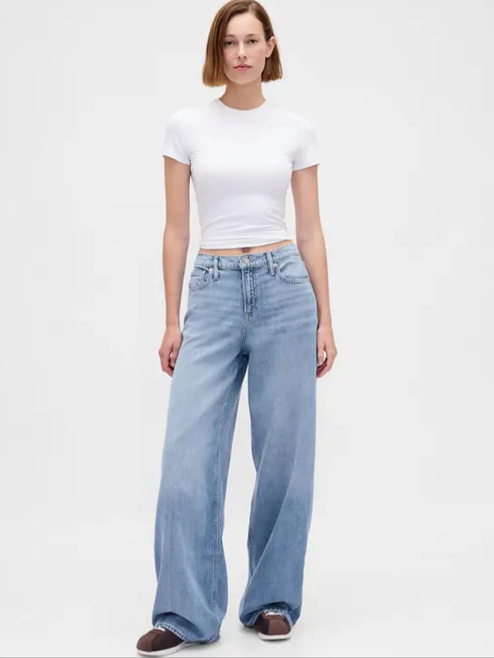 Gap Mid-Rise Wide Leg UltraSoft Baggy Women’s Jeans Indigo Size 29/8R